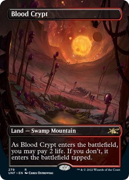 Blood Crypt (Borderless) (Unfinity) Light Play Foil
