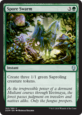 Spore Swarm (Dominaria) Light Play Foil