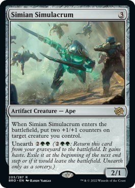 Simian Simulacrum (The Brothers' War) Light Play Foil