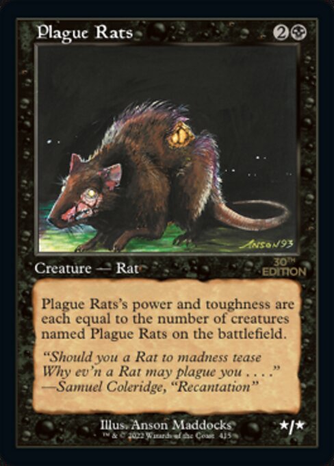 Plague Rats (Retro Frame) (30th Anniversary Edition) Near Mint