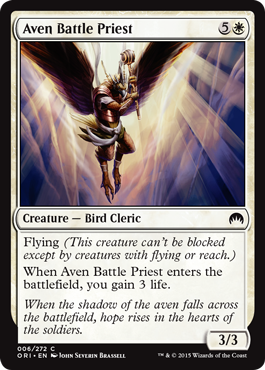 Aven Battle Priest (Magic Origins) Medium Play Foil