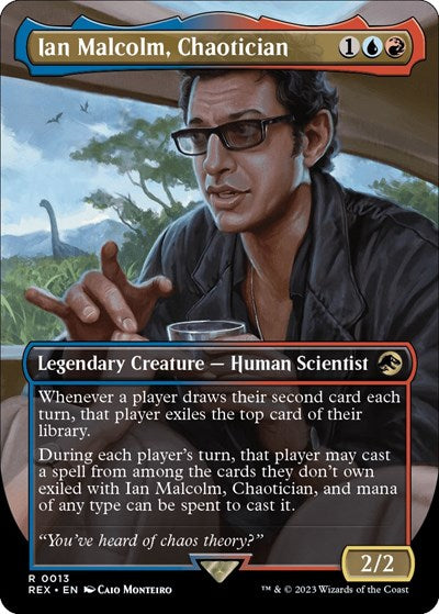 Ian Malcolm, Chaotician (Borderless) (Universes Beyond: Jurassic World Collection) Near Mint