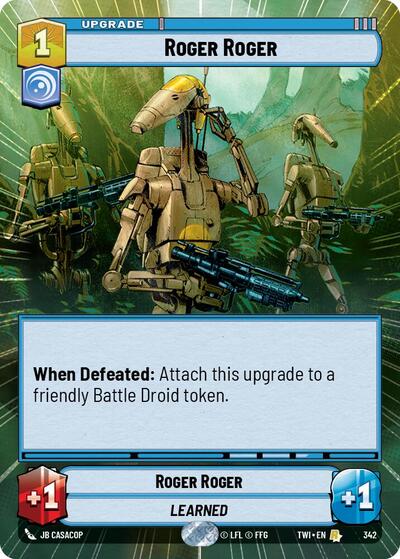 Roger Roger (Hyperspace) (Twilight of the Republic) Near Mint Foil