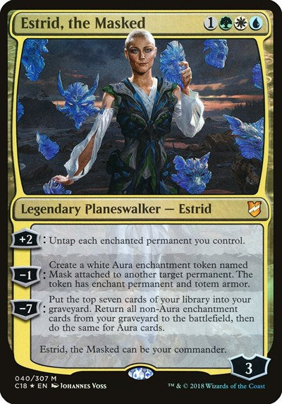Estrid, the Masked (Commander 2018) (Oversize Cards) Near Mint Foil