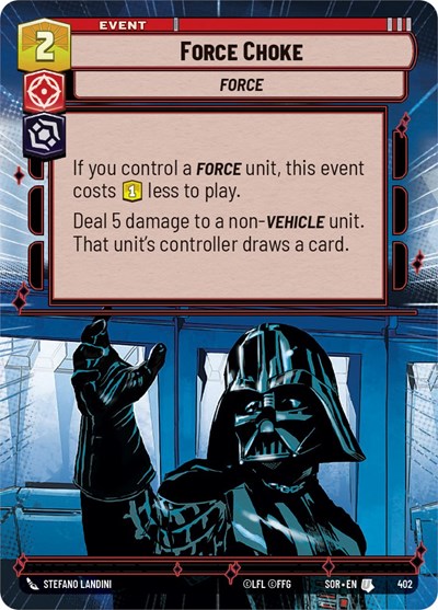 Force Choke (Hyperspace) (Spark of Rebellion) Near Mint
