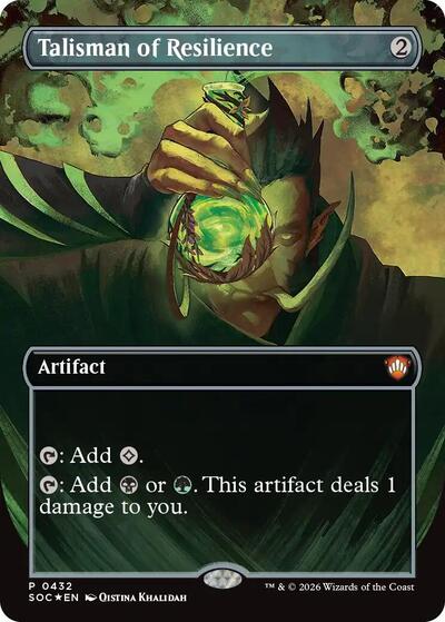 Talisman of Resilience (Borderless) (Commander: Secrets of Strixhaven) Near Mint Foil