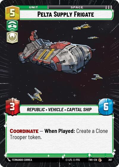 Pelta Supply Frigate (Hyperspace) (Twilight of the Republic) Near Mint Foil