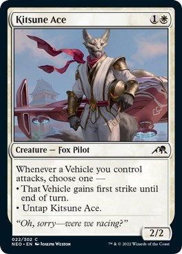 Kitsune Ace (Kamigawa: Neon Dynasty) Near Mint Foil