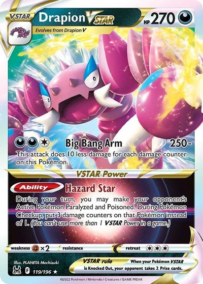 Drapion VSTAR (SWSH11: Lost Origin) Light Play Holofoil