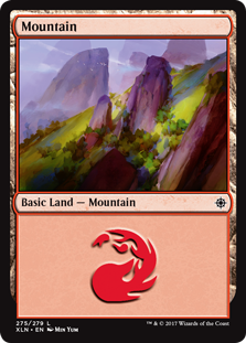 Mountain (275) (Ixalan) Light Play