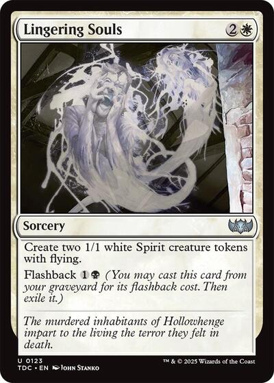 Lingering Souls (Commander: Tarkir: Dragonstorm) Light Play