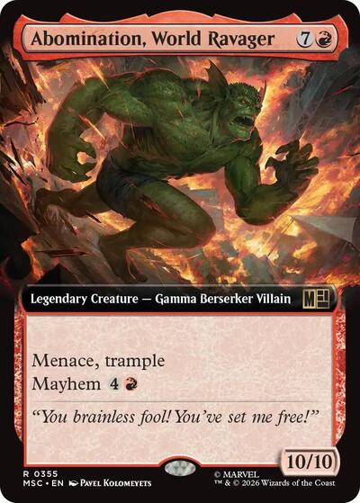 Abomination  World Ravager  Extended Art|1|0|0.00