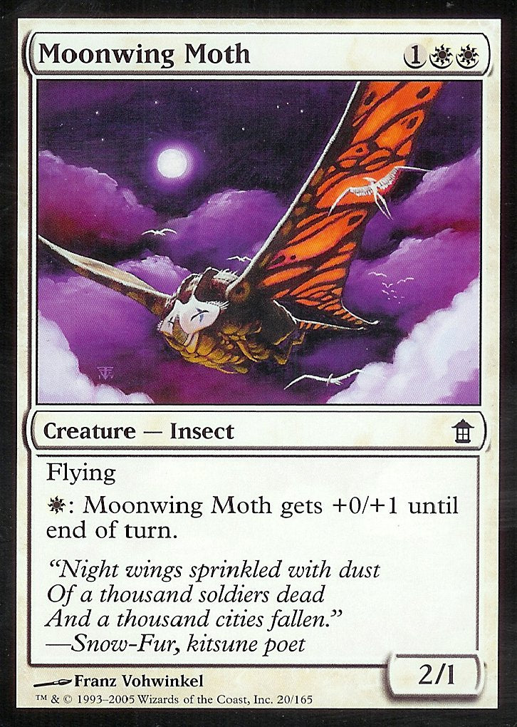 Moonwing Moth (Saviors of Kamigawa) Light Play Foil