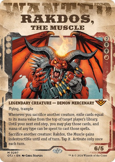 Rakdos, the Muscle (Showcase) (Outlaws of Thunder Junction) Light Play Foil