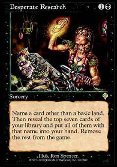 Desperate Research (Invasion) Near Mint Foil