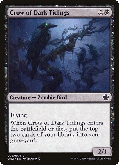 Crow of Dark Tidings (Magic Game Night 2019) Near Mint