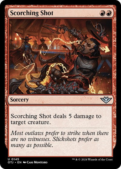 Scorching Shot (Outlaws of Thunder Junction) Medium Play Foil