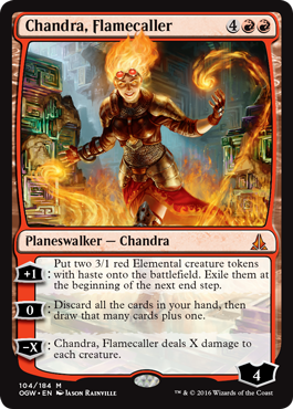 Chandra, Flamecaller (Oath of the Gatewatch) Light Play Foil