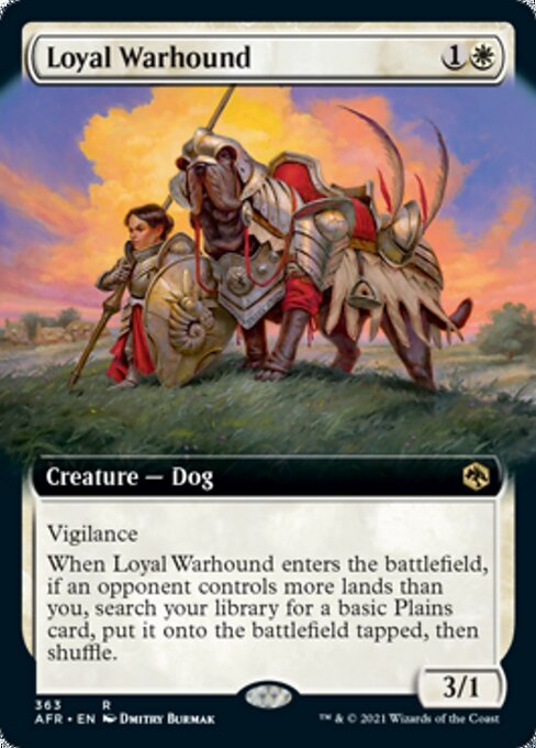 Loyal Warhound (Extended Art) (Adventures in the Forgotten Realms) Light Play