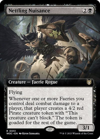 Nettling Nuisance (Extended Art) (Commander: Wilds of Eldraine) Near Mint