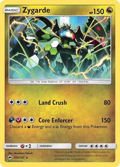 Zygarde (SM - Burning Shadows) Near Mint Reverse Holofoil