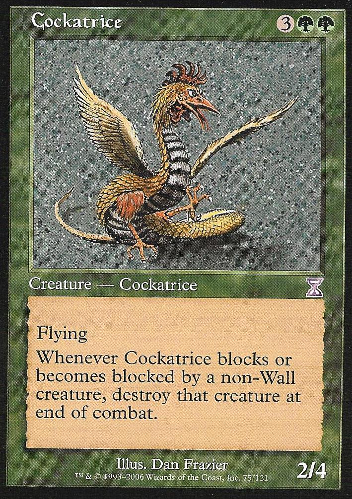 Cockatrice (Time Spiral Time Shifted) Medium Play Foil