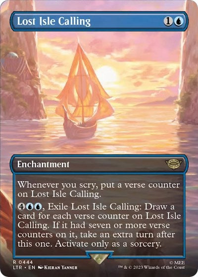Lost Isle Calling (Borderless) (Universes Beyond: The Lord of the Rings: Tales of Middle-earth) Light Play Foil