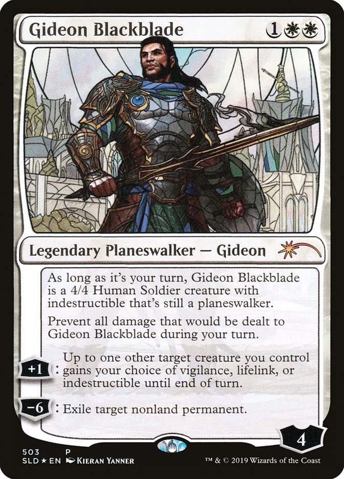 Gideon Blackblade Stained Glass (Secret Lair) Light Play Foil