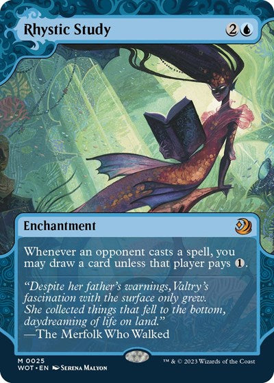 Rhystic Study (Wilds of Eldraine: Enchanting Tales) Light Play Foil