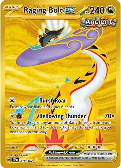 Raging Bolt ex - 218 (SV05: Temporal Forces) Near Mint Holofoil