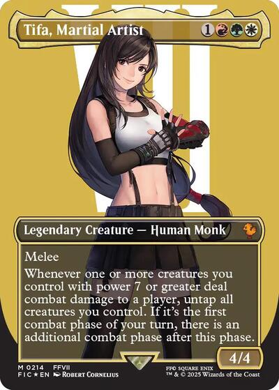 Tifa, Martial Artist (Borderless) (Surge Foil) (Commander: FINAL FANTASY) Near Mint Foil