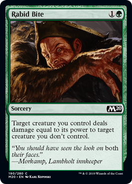 Rabid Bite (Magic 2020 Core Set) Near Mint Foil