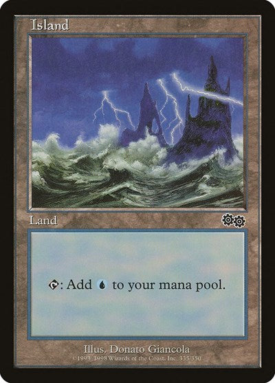 Island (335) (Urza's Saga) Heavy Play