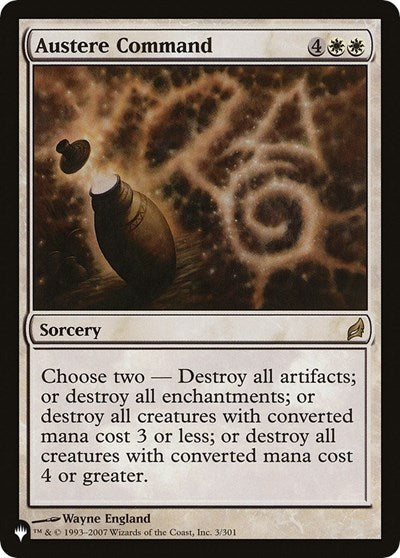 Austere Command (The List) Medium Play