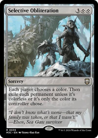 Selective Obliteration (Ripple Foil) (Commander: Modern Horizons 3) Near Mint Foil