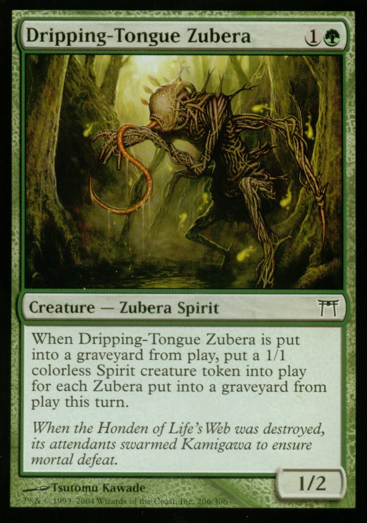 Dripping-Tongue Zubera (Champions of Kamigawa) Medium Play Foil