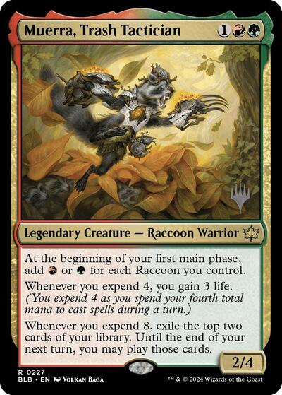 Muerra, Trash Tactician (Promo Pack: Bloomburrow) Near Mint Foil