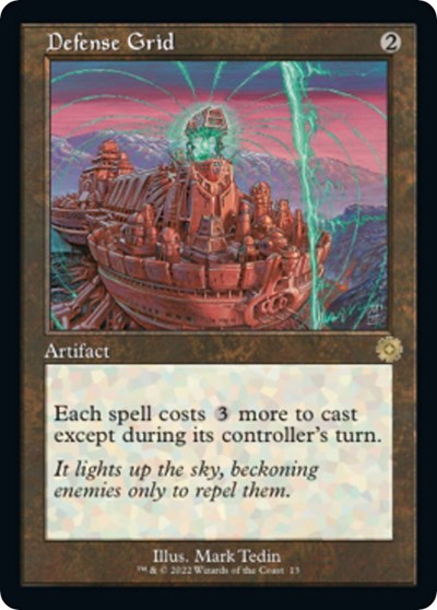 Defense Grid (The Brothers' War: Retro Frame Artifacts) Damaged / Poor Foil