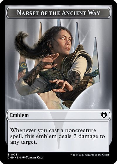Emblem   Narset of the Ancient Way   Wizard Double Sided Token|0|0|0.00