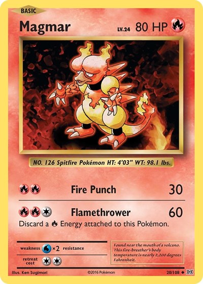 Magmar (XY - Evolutions) Light Play Reverse Holofoil