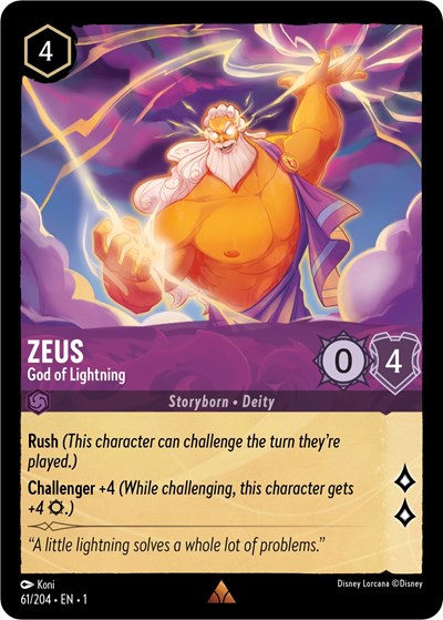 Zeus (The First Chapter) Near Mint Cold Foil