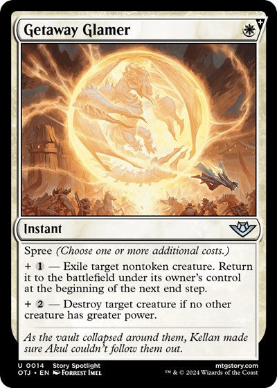 Getaway Glamer (Outlaws of Thunder Junction) Light Play Foil