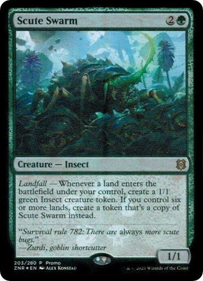 Scute Swarm (Promos: Media) Heavy Play Foil