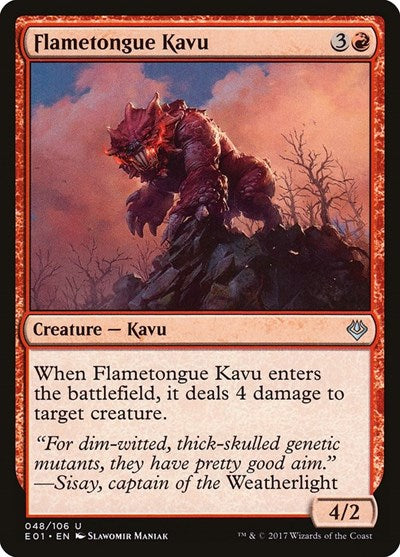 Flametongue Kavu (Archenemy: Nicol Bolas) Light Play