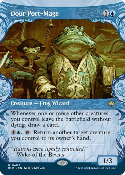 Dour Port-Mage (Showcase) (Bloomburrow) Near Mint Foil