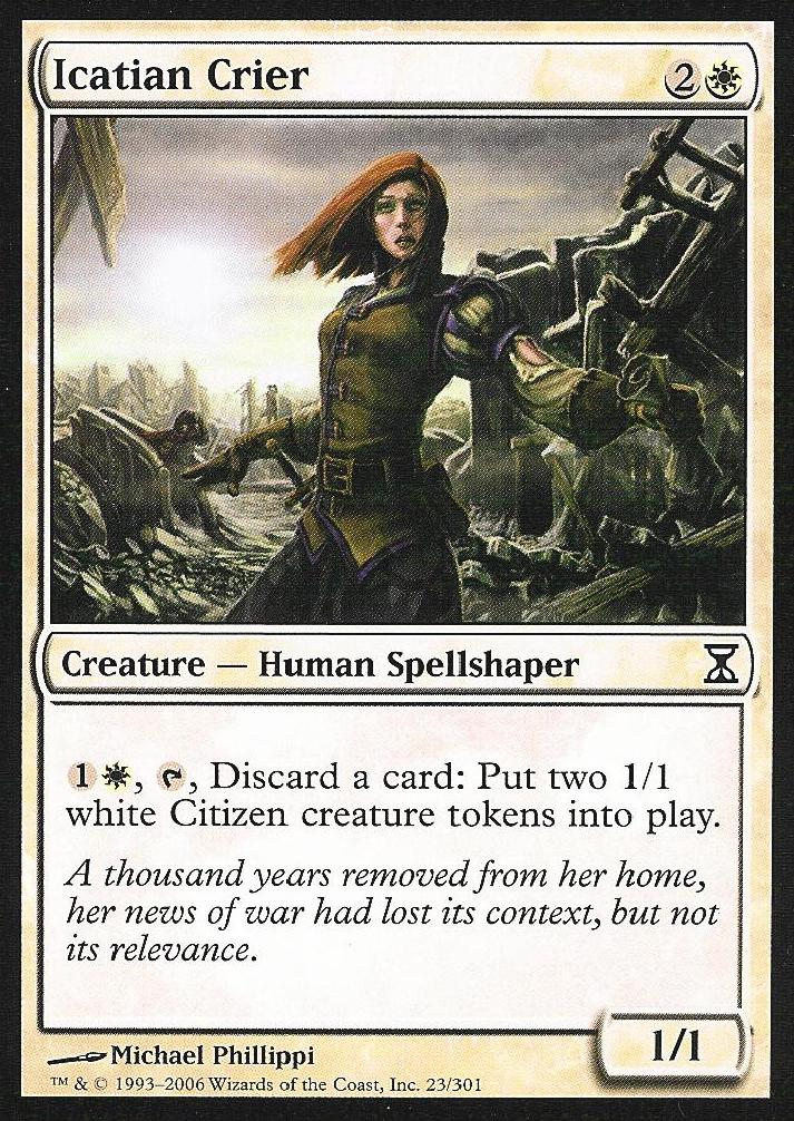 Icatian Crier (Time Spiral) Medium Play Foil