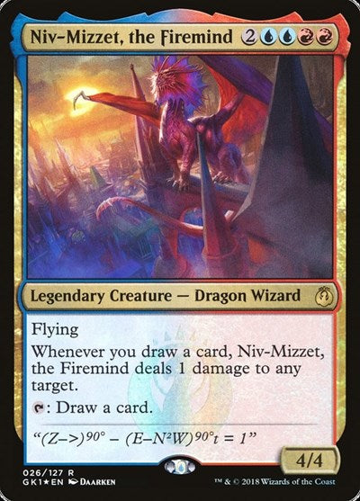 Niv-Mizzet, the Firemind (Guilds of Ravnica: Guild Kits) Medium Play Foil