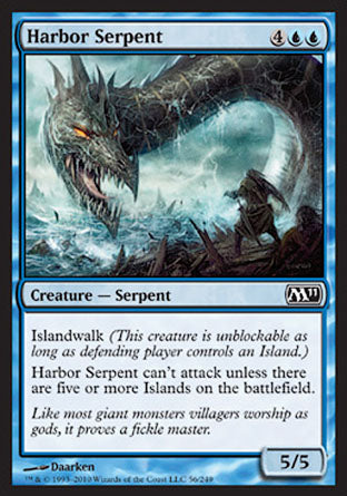 Harbor Serpent (Magic 2011 Core Set) Light Play Foil