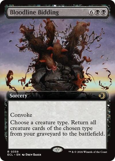 Bloodline Bidding (Extended Art) (Lorwyn Eclipsed) Near Mint