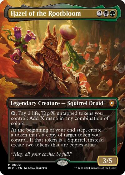 Hazel of the Rootbloom (Borderless) (Commander: Bloomburrow) Light Play